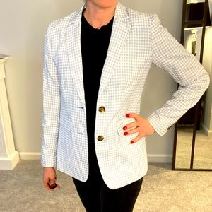 Ann Taylor Gingham Blazer Jacket Coat Size 00 NWT